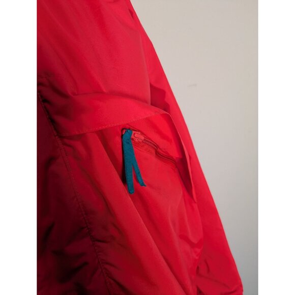 Vintage 1980s Red High-Neck Lightweight Winter Ski Jacket With Blue Zipper Pull - Picture 6 of 12